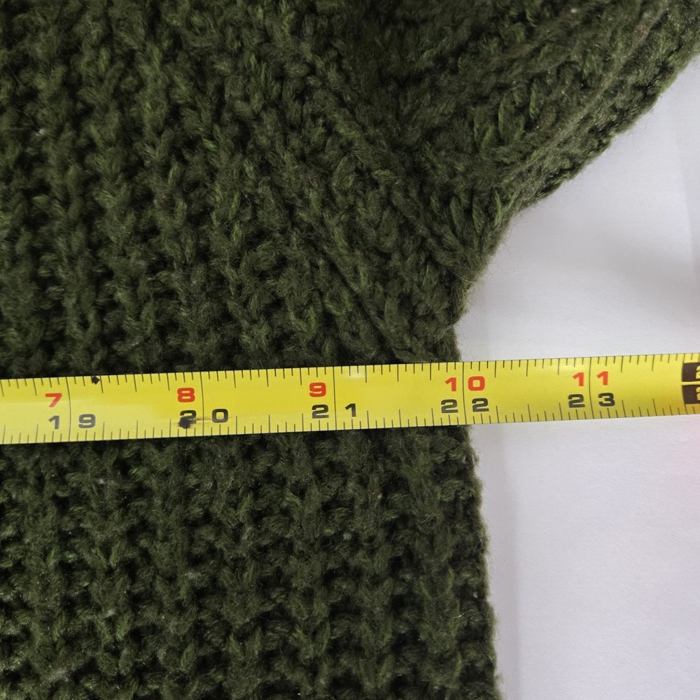 Miracle USA Women's Green Knit Sweater M/L Pullover V-Neck‎ Long Sleeve Pockets - Picture 10 of 11
